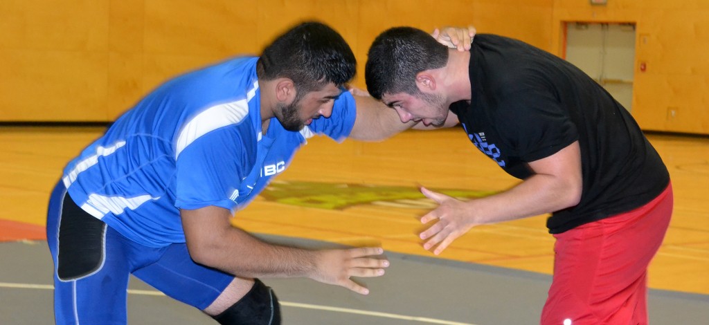 UFV wrestling practice