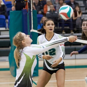 Katie Peacock, Emily Carroll and the Cascades completed a weekend sweep of the Douglas Royals.