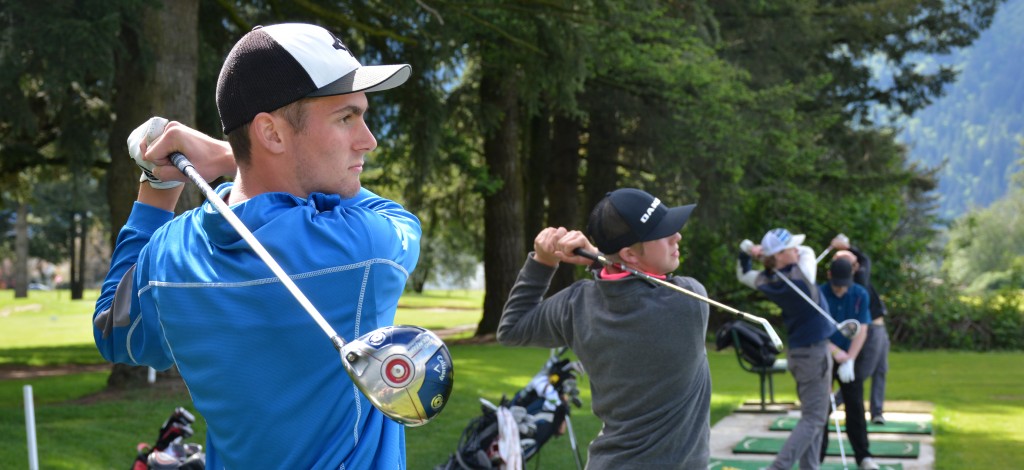 Nathan Bahnman (left) is set to join the UFV Cascades men's golf team this fall.