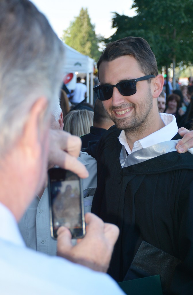 Kurtis Stromdahl (MVB) donned the shades to pose for post-convocation photos.