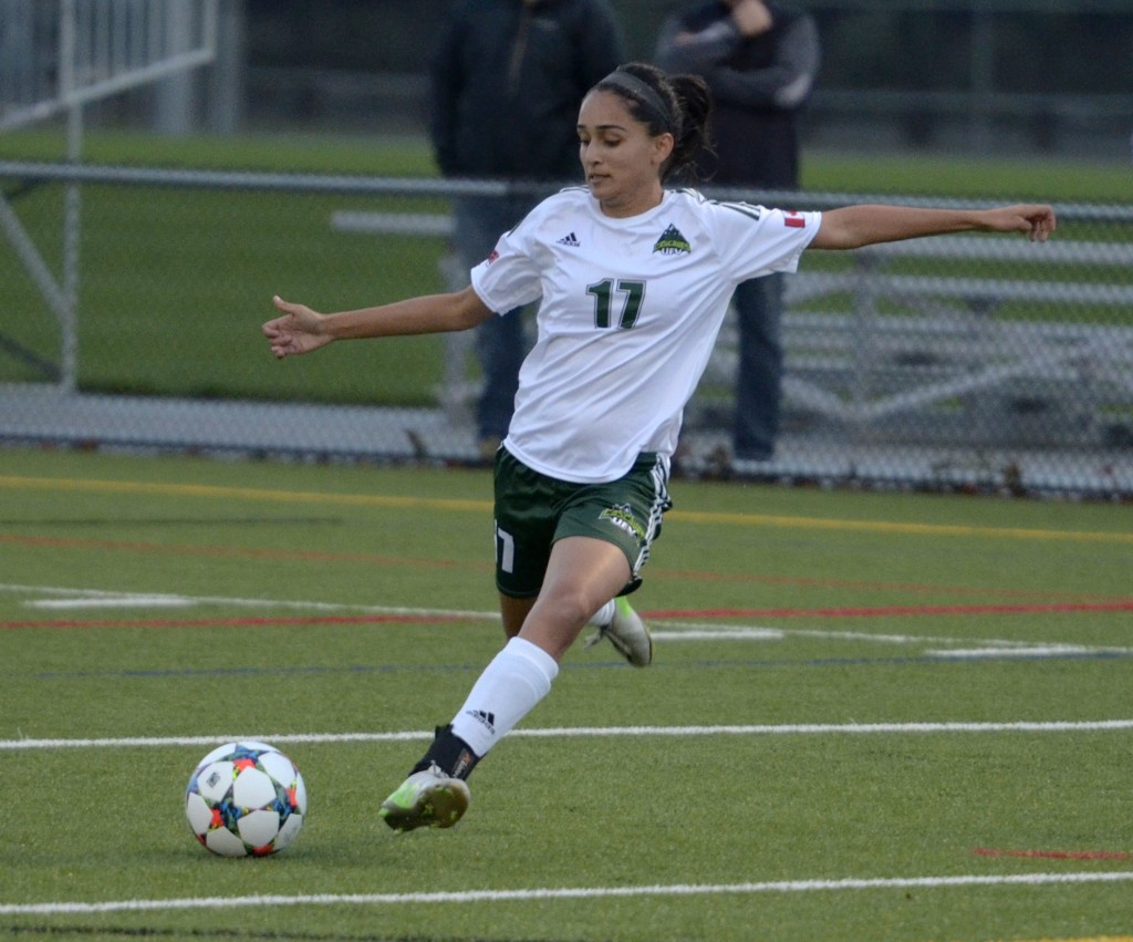 Gurneet Dhaliwal notched her first two goals as a Cascade in Wednesday's 2-1 win over SFU.