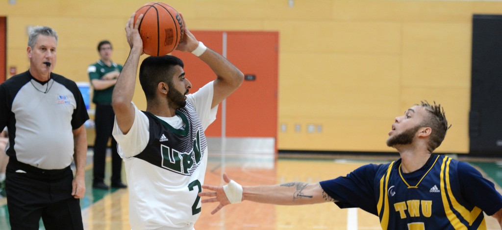 UFV guard Manny Dulay scored 12 points in his team's comeback win over Trinity Western.