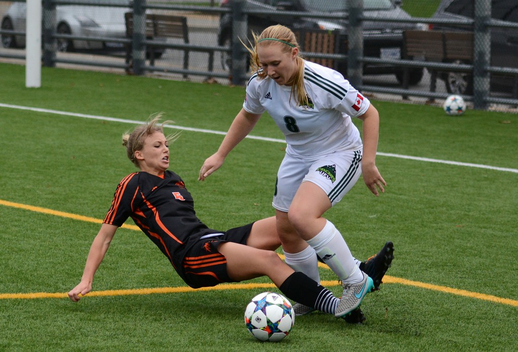 Cascades senior striker Shelby Beck notched her first goal of the season on Sunday vs. the Mount Royal Cougars. (UFV Athletics file photo)