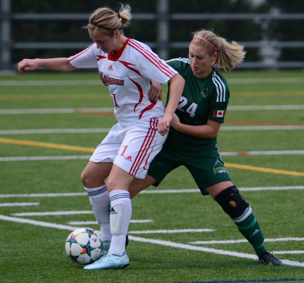 Cascades defender Dayle Jeras was one of three fifth-year seniors playing their last regular season home game.