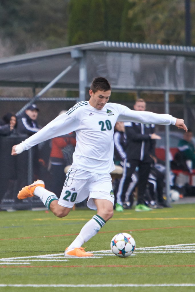 Tammer Byrne and the Cascades are seeking an upset win over the CIS No. 1-ranked UBC Thunderbirds in the Canada West semifinals. (Tree Frog Imaging file photo)