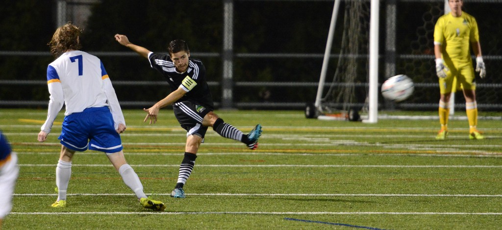 Colton O'Neill and the Cascades fell 3-0 to the UBC Thunderbirds on Friday in the Canada West semifinals. (UFV Athletics file photo)