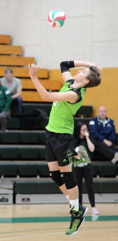 Cascades rookie Ben Friesen came up with some key serves to spark his team's comeback.