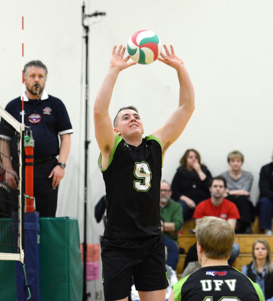 Cascades setter Adam Fredrickson piloted a balanced offence on Sunday.