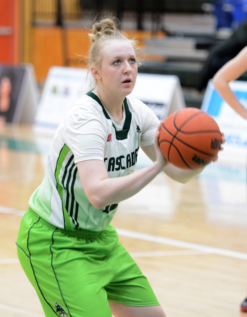 Katie Brink scored 12 points, including a couple of key buckets in the fourth quarter, as UFV defeated UBC Okanagan on the road on Friday.