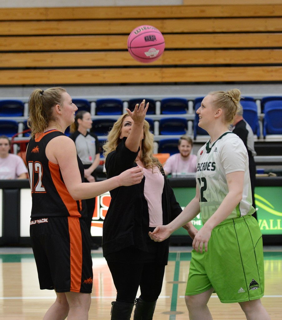 WBB vs TRU Feb12-16-Pink ball tip-off