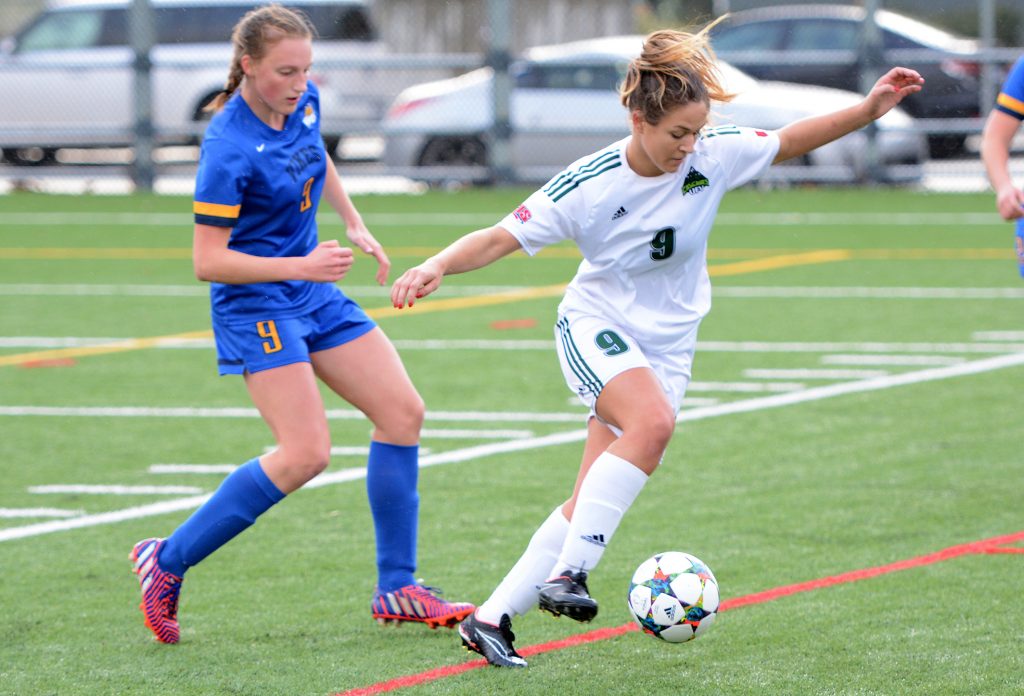 Monika Levarsky was a force for the Cascades on Wednesday, notching a goal and an assist in a 4-2 preseason win over Western Washington. (UFV Cascades file photo)