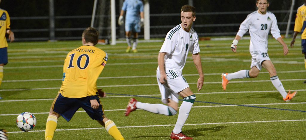 Cascades striker Daniel Davidson scored twice to pace his squad to a preseason win over the NAIA's Corban Warriors. (UFV Cascades file photo)