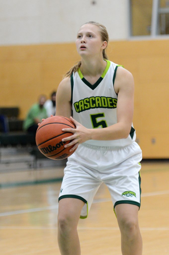 Guard Victoria Jacobse was one of six Cascades rookies making their debut on Wednesday.