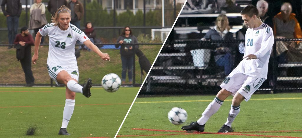 Desiree Caruso, Tammer Byrne and the Cascades women's and men's soccer teams will be going their separate ways this weekend on road trips.