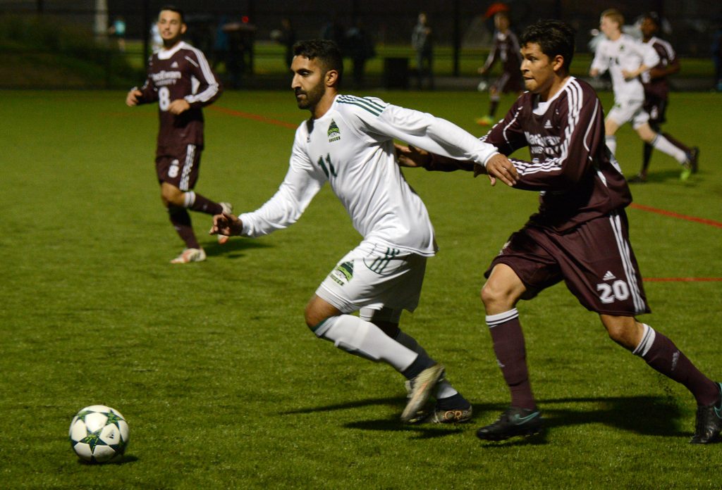 Justin Sekhon and the Cascades are aiming to knock off the first-place TWU Spartans in a home-and-home set this weekend.