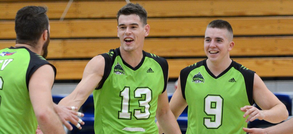 Joel Kleingeltink (13), Adam Frederickson (9) and the Cascades have had plenty to celebrate in the early going this season.