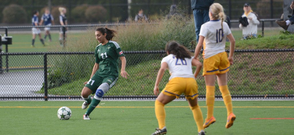 Fifth-year midfielder Sunayna Samra and the Cascades are taking on a pair of traditional powerhouses on the road.