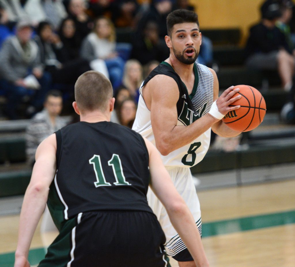 Nav Bains racked up 16 rebounds to go with eight points and six assists in Friday's win over Sask.