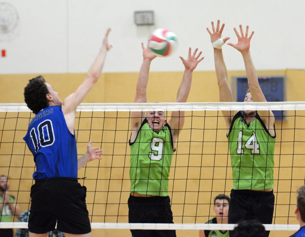 Adam Frederickson and Connor Pruim both notched three blocks in the Cascades' win over Camosun.